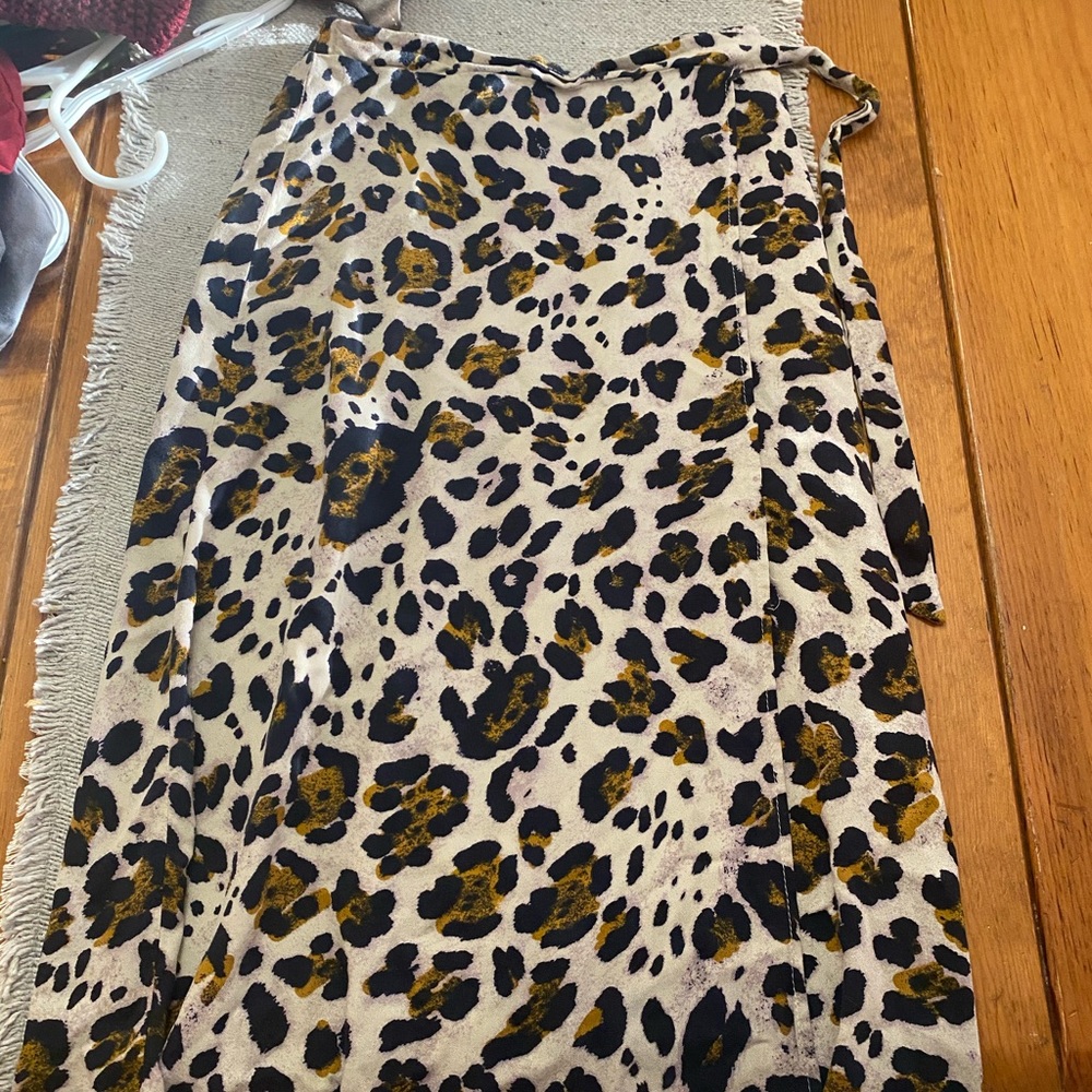 Cheetah wrap skirt